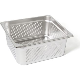 Rieber RVS geperforeerde gastronorm bak - zonder grepen - 2/3 GN - 150 mm. - 23154