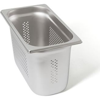 Rieber RVS geperforeerde gastronorm bak - zonder grepen - 1/3 GN - 200 mm. - 13204