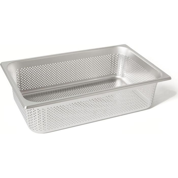 Rieber RVS geperforeerde gastronorm bak - zonder grepen - 1/1 GN - 140 mm. - 11144