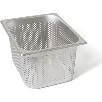 Rieber RVS geperforeerde gastronorm bak - zonder grepen - 1/2 GN - 190 mm. - 12194