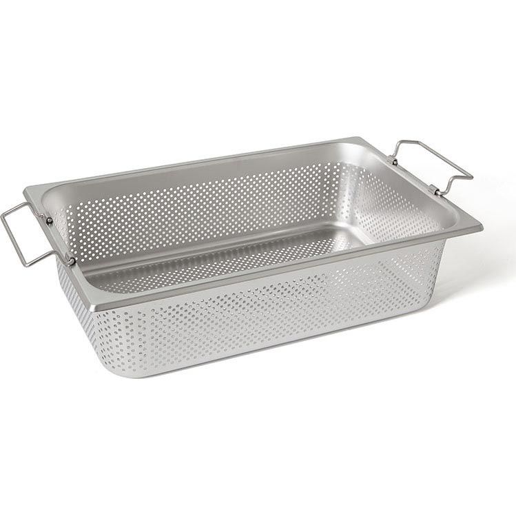 Rieber RVS geperforeerde gastronorm bak - met grepen - 1/1 GN - 140 mm. - 11144 K