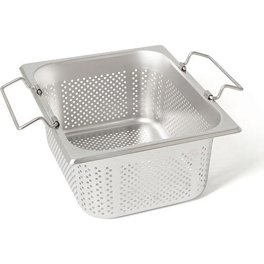Rieber RVS geperforeerde gastronorm bak - met grepen - 1/2 GN - 140 mm. - 12144 K